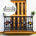 thumbnail image 3 of Jiandong Flowerpot Rack Metal Fence Rail Planter for House Plants and Flowers on Balcony or Patio(19.69X7.87X4.72Inch), 3 of 10