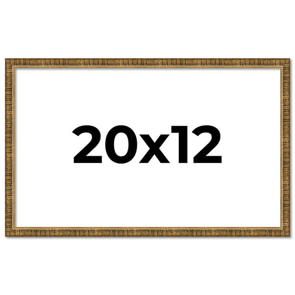 20x12 Frame Gold Picture Frame - Complete Modern Photo Frame Includes UV Acrylic Shatter Guard
