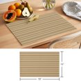 thumbnail image 6 of Camel Striped Placemats Set of 6 Farmhouse Vintage Camel Stripes Place Mats Indoor Wipeable Table Mats Washable Cloth Dining Table Placemats for Kitchen Holiday Party Home Decor 13x19 Inch, 6 of 9