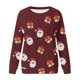thumbnail image 2 of Gibobby Sudaderas para Mujer Navidad manga larga cuello redondo moda casual invierno y otoño pulóver sudadera(Vino,M), 2 of 3