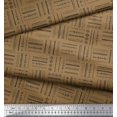 thumbnail image 2 of Soimoi Brown polyester Crepe Fabric Geometric & Arrow African Printed Fabric 1 Yard 52 Inch Wide, 2 of 3