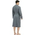 thumbnail image 3 of U2SKIIN Mens 100% Cotton Robes, Lightweight Soft Spa Knit Bathrobe for Men,(Iron Gray,S/M), 3 of 3