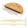 thumbnail image 2 of Masteelf Wooden and Steel Loom Comb Set with Crochet Hook and Needle for DIY Tapestry Making Assorted Color, 2 of 8