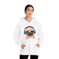 thumbnail image 5 of Sweatshirt, S - 5XL, Pug on a hoodie with headphones., 5 of 7