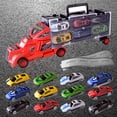 thumbnail image 4 of Tineasur Carrier Truck Toys Mini Transporter Vehicle Model Alloy 13Pcs, 4 of 6
