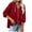 Red, variant on UAMVSH Women Casual Full Zip up Hooded Sweatshirts with Pockets Comfy Oversized Long Sleeve Hoodie Tops Solid Color Jackets(Medium,White)
