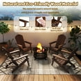 thumbnail image 4 of Ktaxon 1 Pack Patio Wood Adirondack Chair, Garden Chaise Chair Outdoor Folding Chair, Wooden Chair for Patio, Garden, Carbonized Color, 4 of 8