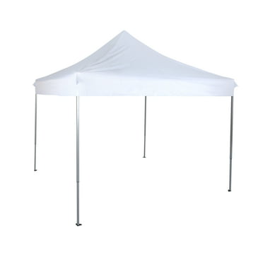 Alpha Camper 10 x 10 ft Outdoor Pop-up Canopy Steel Frame Party Tent, White