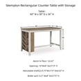 thumbnail image 7 of Signature Design by Ashley Casual Skempton Counter Height Dining Table  White/Light Brown, 7 of 7