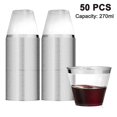 thumbnail image 1 of Paquete de 50 vasos de cóctel de plástico de 9 onzas, vasos de plástico con borde, copa transparente Afortunado Sencillez, 1 of 3