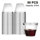 thumbnail image 1 of Gold Rimmed Plastic Cups, 9 Oz Clear Crystal Plastic Wine Cupstransparent50pcs, 1 of 5