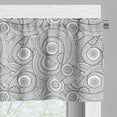 thumbnail image 5 of Ambesonne Black and White Valance & Curtain, Folk Floral, 55"x24", White and Black, 5 of 6