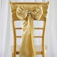thumbnail image 2 of BalsaCircle 50 Champagne Satin Chair Sashes Bows Ties Wedding Decorations Party Chair Covers Banquet, 2 of 5