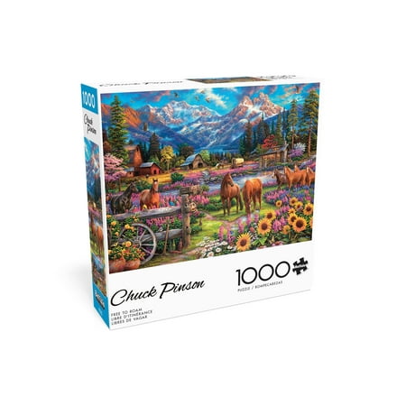 Buffalo Games 1000-Piece Chuck Pinson Free to Roam Adult Interlocking Jigsaw Puzzle