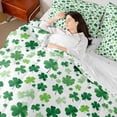 thumbnail image 4 of Homewish Four Leaf Clover 7pcs Bedding Comforter Set For Teens Female Girls,Botanical Theme Queen Bedding Sets Super Cozy,Green Plants Leaves Queen Sheet Sets,Lightweight Room Decor,Reversible, 4 of 8