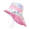 thumbnail image 2 of Ticikt Kids Sun Hat UPF 50+ Animal Print Neck Flap Bucket Hat for Boys Girls Hiking Beach Pool,Color:Pink1, 2 of 2