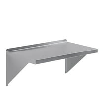 AmGood 18" Width x 30" Length | Stainless Steel Wall Shelf | Square Edge | Metal Shelving | Heavy Duty | Commercial Grade | Wall Mount | NSF Certified