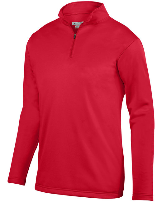 red fleece quarter zip