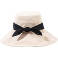 thumbnail image 3 of CoCopeaunts Large Bucket Hat Wide Brim Bow Ladies Bucket Hats for Women Beach Chin Strap Casual Fisherman Hat Daily All-Match, 3 of 8