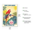 thumbnail image 2 of Cruise to South America - Scarlet Parrot - Moore-McCormack Lines - Vintage Ocean Liner Travel Poster by C. A. Rosser c.1950s - Master Art Print (Unframed) 13in x 19in, 2 of 4