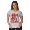 thumbnail image 4 of Training For Movie Marathon Womens Fitted Plus Size Graphic Tee Brisco Brands 2X, 4 of 5