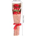 thumbnail image 4 of Ramo de flores artificiales claveles artificiales PE ramo de flores de simulación regalo de cumpleaños del Día de San Valentín caja roja Rojo Verde, 4 of 5