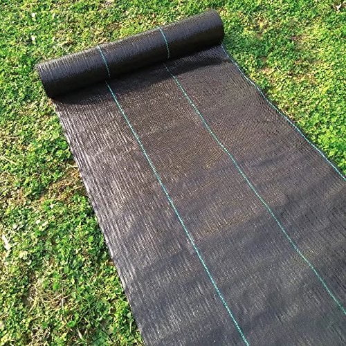 Black,5x100ft Agfabric 3.2oz Easy-Plant Weed Block Mulch for Raised Bed,Outdoor Garden Weed Rugs,Weed Barrier Fabric with Planting Hole Garden mat 