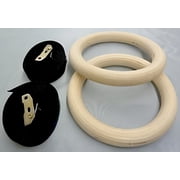 NEXPRO Wood Gymnastic Ring Olympic Strength Training Gym Rings Wooden
