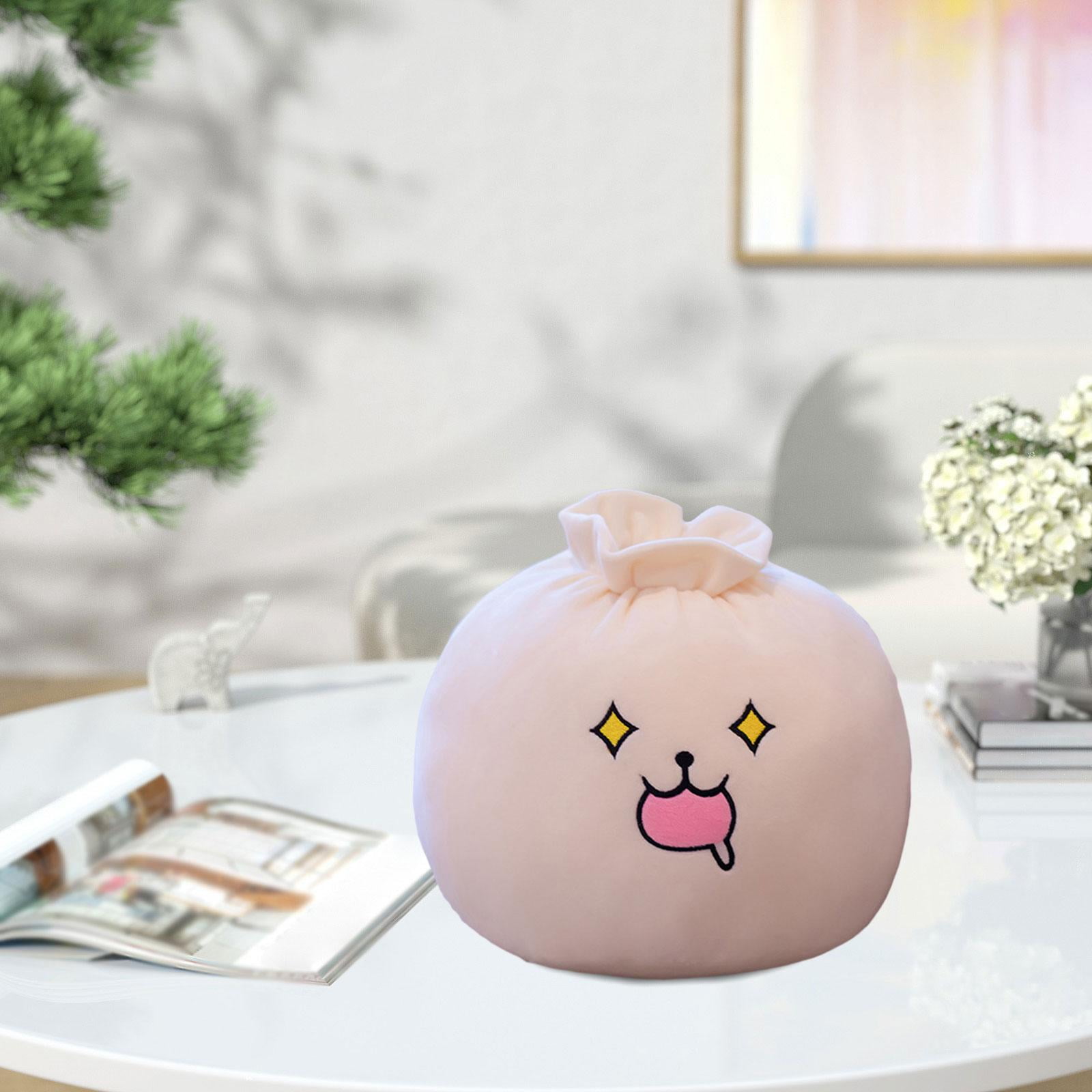 TISHITA Stuffed Plush Dumpling Plush Pillow Baozi Cute Expression Comfortable Stuffed Throw Pillow for Car Bedroom B