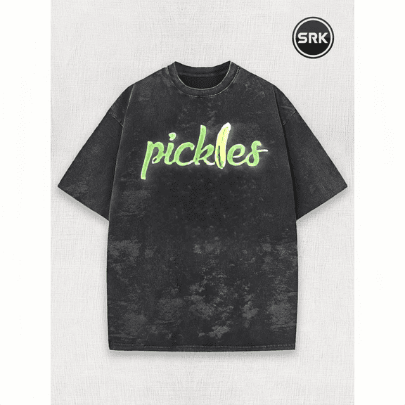 Washed Pickles Graphic Vintage Oversized Grunge Y2K Short Sleeve Crewneck Cotton Unisex Men's Women's Tee Shirt
