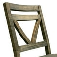thumbnail image 3 of Peya 22 Inch Set of 2 Dining Chairs Padded Seat Gray Polyester Pine Wood, 3 of 5