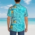 thumbnail image 4 of Pofeuu Coral And Seashell On The Beach Print Hawaiian Shirt for Men Sleeves Casual Button Down Summer Beach Dress Shirts T-Shirts,3X-Large, 4 of 7