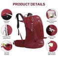 thumbnail image 3 of Mochila de Senderismo IX INOXTO Impermeable con Bolsa de Agua de 3L Roja, 3 of 6