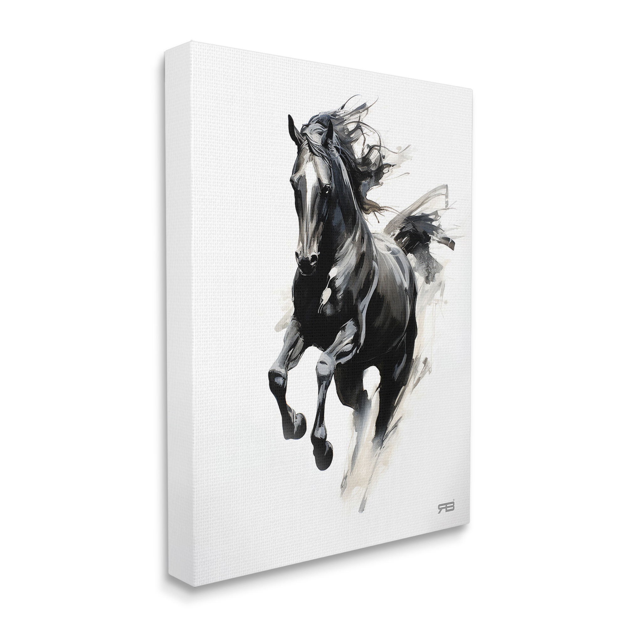Stupell Industries Southwestern Jumping Horse Animals & Insects Painting Gallery Wrapped Canvas Art Print Wall Art, 16 x 20