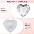 thumbnail image 2 of Paquete de 25 Strass en Forma de Corazón, Pegatinas de Strass de Acrílico de 25 mm para Manualidades/Pintura/Joyería, Gemas Plásticas de Respaldo Plano [Blanco], 2 of 6