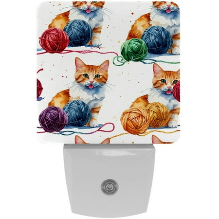 

LED Night Light Lamp with Smart Sensor Dusk to Dawn Sensor 2-Pack for Bedroom Bathroom Hallway White 0.5W Plug-in Cat Cartoon Animal Lovely