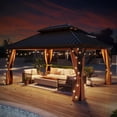 thumbnail image 2 of GAZEBEST 12' x 16' Hardtop Gazebo, Aluminum Frame, Galvanized Steel Roof, 2 of 7