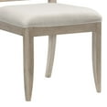 thumbnail image 3 of Benjara Wooden Side Chair with Fabric Padded Seat, Set of 2, Gray and Brown, 3 of 5