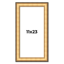 11x23 Frame Gold Plein Aire Solid Wood Picture Frame Width 2 Inches | Interior Frame Depth 0.5
