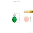 thumbnail image 4 of ANGARA Natural Oval Emerald Solitaire Pendant with Diamond in 925 Sterling Silver for Women (Size-7x5mm) | May Birthstone, Birthday, Anniversary, Jewelry Gift for Women | Natural Emerald Necklace, 4 of 9