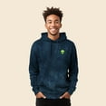 thumbnail image 4 of Dalix Alien Embroidered Fleece Hoodie Mineral Wash Long Sleeve Sweatshirt Mens in Navy Blue M Medium, 4 of 5