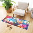 thumbnail image 2 of GZHJMY Colorful Floral Print Bathroom Rugs Bath Mat 39 x 20 Inch Non-Slip Extra Soft and Absorbent Shaggy Bath Carpet for Tub, Shower, Bathroom Carpet Runner, 2 of 7