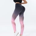 thumbnail image 2 of Gibobby Pantalones de yoga Pantalones de yoga largos con degradado delgado para mujer Pantalones de fitness de yoga de cintura alta sin rastro Pantalones(Rosa， S), 2 of 5