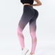 thumbnail image 3 of MKLEKYY Conjunto deportivo para mujer, pantalones de yoga largos ajustados con degradado, pantalones de fitness de cintura alta sin marcas para mujer, 3 of 4