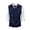 #121-Navy, variant on Men's Double Breasted Suit Vest Jacquard Fabric Turndown Collar Formal Waistcoat with Watch Chain Gifts for Father