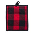 thumbnail image 3 of DII Modern Style Cotton Buffalo Check Potholder in Red (Set of 2), 3 of 8