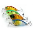 thumbnail image 3 of Fishing Lure Crankbait Shallow Deep Diving Swimbait for Bass Trout Salmon Wobble Treble Hooks 3D Eyes Rattle, 3 of 8
