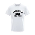 thumbnail image 3 of NinXxx Men's York Letter Print Casual Loose Summer Breathable Top White S White S, 3 of 3