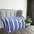 thumbnail image 2 of Cotton Pillow Covers Set of 2 - Standard Size Geometric Patterns Pillow Shams, Soft Breathable Cotton Decorative Envelope Closure Pillowcases for Couch, Bed, Sofa 19x30 In, 2 of 6