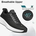 thumbnail image 6 of vibdiv Men's Walking Shoes Slip on Comfortable Lightweight Running Shoes Athletic Gym Workout Cross Training Sneakers Black White Size 12, 6 of 9